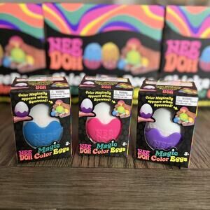 Schylling NeeDoh Magic Color Eggs RARE Easter Sensory Fidget Toy Viral New